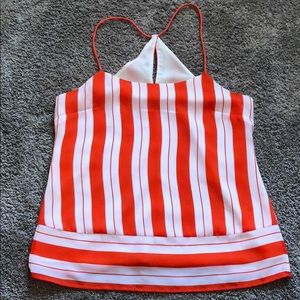 Banana Republic orange/white stripped tank blouse